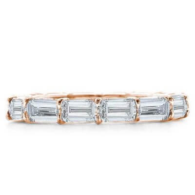 Rose Gold Baguette Eternity Wedding Band(3.20 CT. TW.)