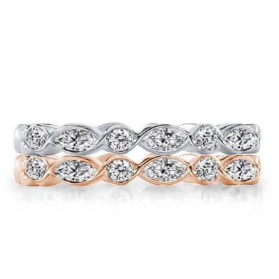 Eternity Stackable Created White Sapphire Band Set(4.08 CT. TW.)