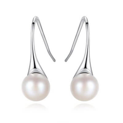 Italo Classic White Pearl Drop Earrings