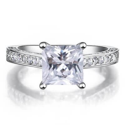 Classic Princess Cut Engagement Ring (2.32 CT. TW.)