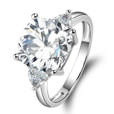 Three Stone Solitaire Engagement Ring