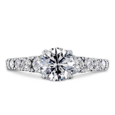 Italo Half Eternity Created White Sapphire Engagement Ring