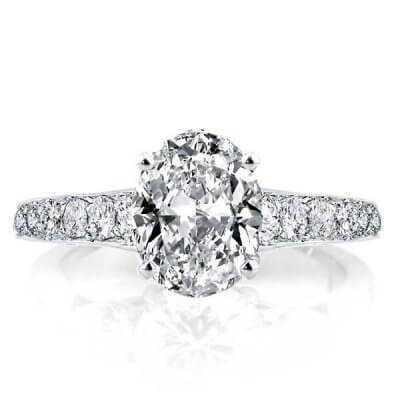 Italo Eternity Oval Created White Sapphire Engagement Ring