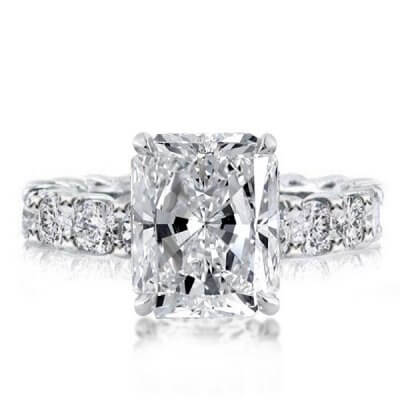 Eternity Radiant Created White Sapphire Engagement Ring