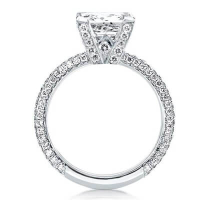 Pave Shank Round Engagement Ring(4.35 CT. TW.)