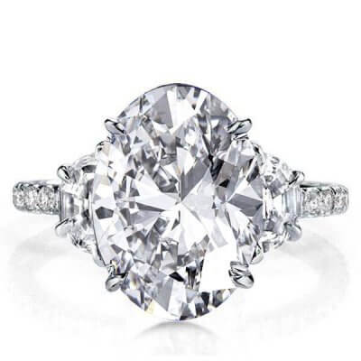 Oval Three Stone Engagement Ring(7.65 CT. TW.)