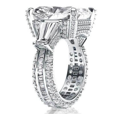 Italo Three Stone Radiant Engagement Ring(10.55 CT. TW.)