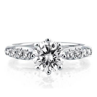 Classic Six-prong Round Engagement Ring(3.15 CT. TW.)