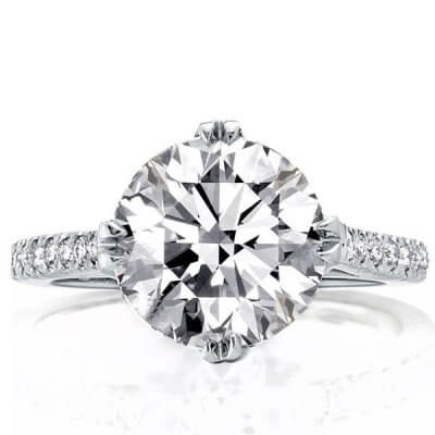 Double Prong Round Engagement Ring(5.46 CT. TW.)