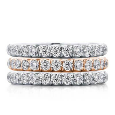 Eternity Two Tone Stackable Band Set