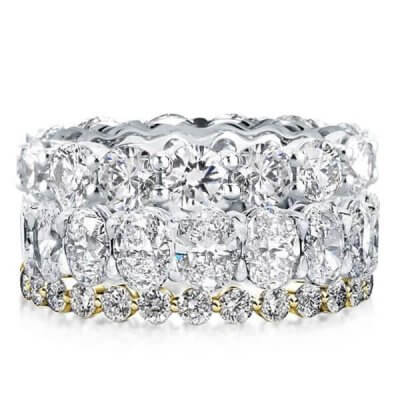 Eternity Triple Row Two Tone Stackable Band Set (46.20  CT. TW.)