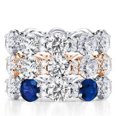 Eternity Two Tone Stackable Band Set (16.50  CT. TW.)