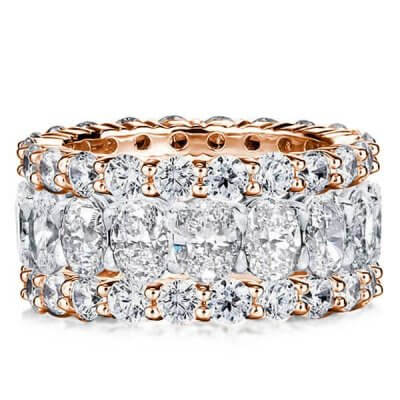 Eternity Two Tone Stackable Band Set (41.90  CT. TW.)