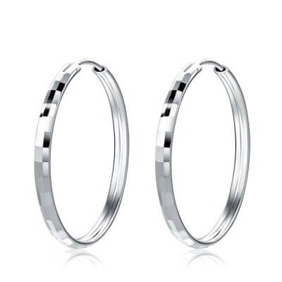 Fashion Sterling Silver Hoop Earrings For Women