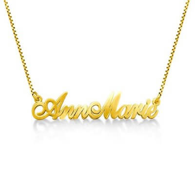 Classic 14k Gold Plating Name Necklace