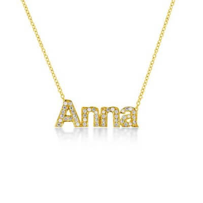 Classic 14k Gold Plating Name Necklace