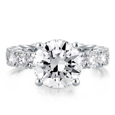 Classic Eternity Prong Round Cut Simple Engagement Ring