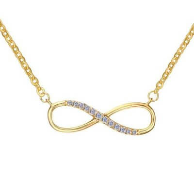 Italo Infinity Created White Sapphire Pendant Necklace 