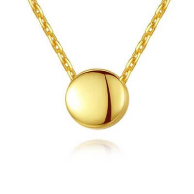 Italo Round Beans Yellow Gold Necklace