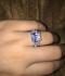 Radiant Cut Engagement Rings,Italo Three Stone Created White Sapphire Engagement Ring