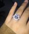 Best Wedding Rings | Italo Halo Created White Sapphire Engagement Ring