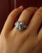 Best Wedding Rings | Italo Halo Created White Sapphire Engagement Ring