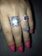 Three Stone Engagement Ring,Italo Three Stone Created White Sapphire Engagement Ring