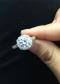White Sapphire Engagement Ring,Italo Halo Created White Sapphire Engagement Ring