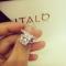 Discount Bridal Ring Sets | Italo Classic Radiant Created White Sapphire Bridal Set