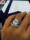 Best Wedding Ring Stores | Italo Halo Cushion Created White Sapphire Engagement Ring