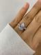 Sapphire Engagment | Italo Three Stone Pear Created White Sapphire Engagement Ring
