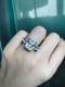 Cheap Beautiful Engagement Rings,Radiant Eternity Created White Sapphire Engagement Ring