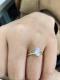 Best Wedding Rings,Golden Hidden Halo Six-prong Round Created White Sapphire Engagement Ring