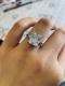 Best Wedding Jewelry,Italo Three Stone Created White Sapphire Engagement Ring
