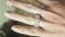 Gold Wedding Bands | Italo Rose Gold Eternity Double Prong Emerald Created White Sapphire Wedding Band
