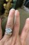 Three Stone Engagement Ring,Italo Three Stone Created White Sapphire Engagement Ring