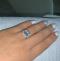 Cheap Diamond Wedding Ring Sets,Italo Halo Cushion Created White Sapphire Trio Matching Wedding Set