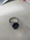 Oval Engagement Ring,Italo Oval Three Stone Created Sapphire Engagement Ring