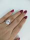 Affordable Wedding Rings Sets | Italo Classic Pear Created White Sapphire Engagement Ring