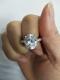 Oval Created Engagement Ring,Italo Oval Created White Sapphire Engagement Ring
