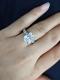 Buy Wedding Ring On Italo | Radiant Half Eternity Created White Sapphire Engagement Ring
