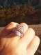 Wedding Ring Band Sets,Halo Pear Created White Sapphire 3PC Wedding Set
