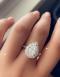 Buy Wedding Rings | Italo Crown Halo Pear Created White Sapphire Engagement Ring