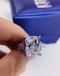 Italo Three Stone Radiant Created White Sapphire Engagement Ring(10.55)